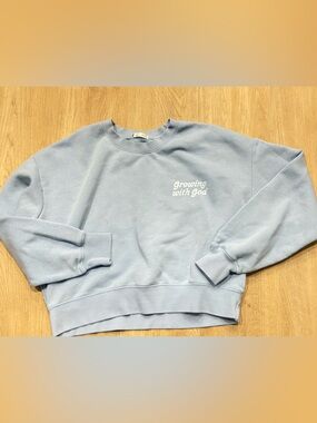 Elevated Faith "Growing With God" Cropped Crewneck Sweatshirt